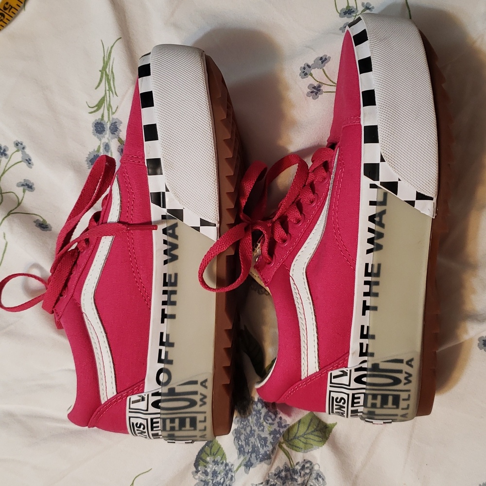 Vans Old Skool Stacked Platform Sneakers W6.5 Cabaret - Picture 11 of 14